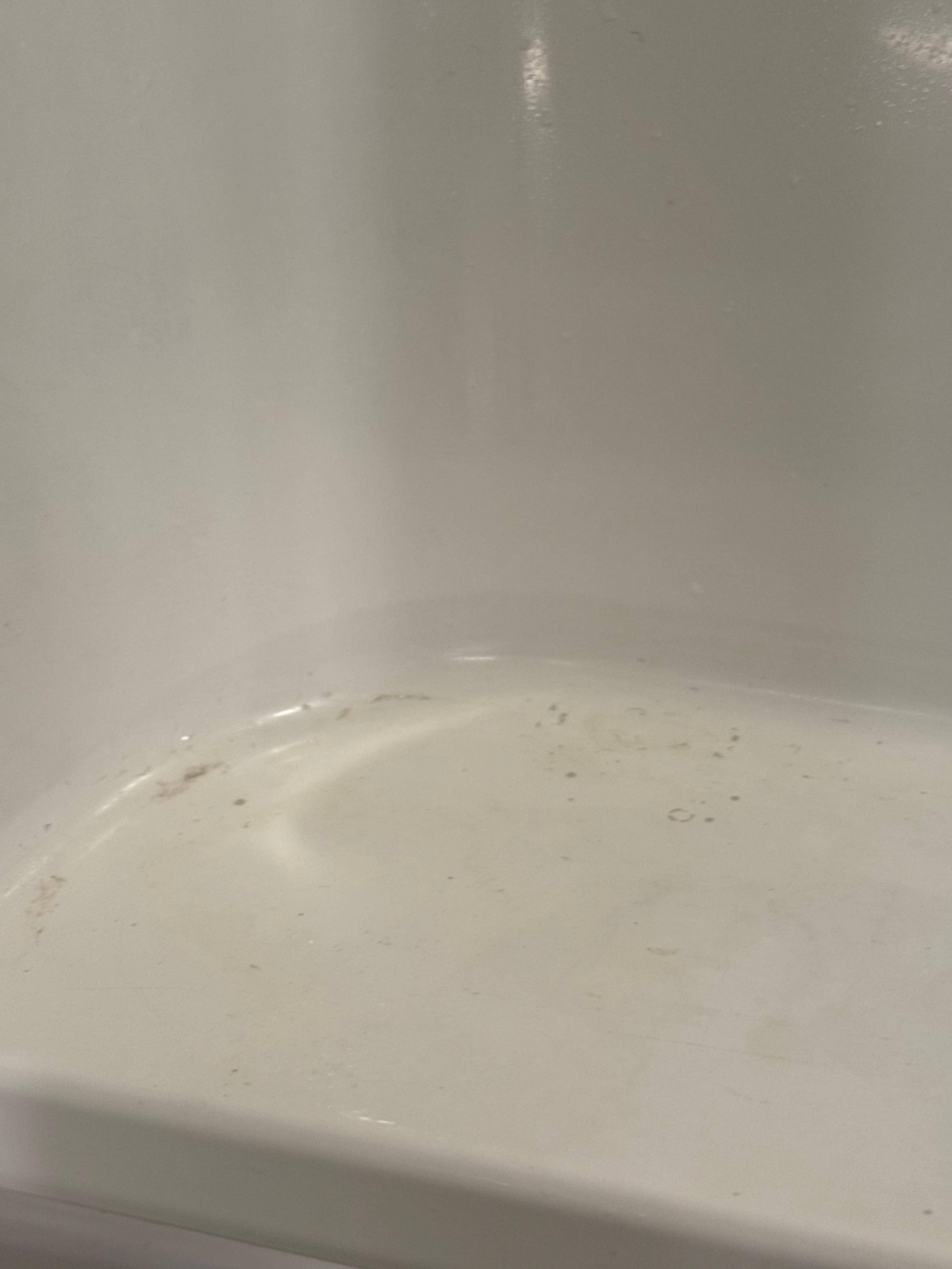 Shaving and not cleaned.