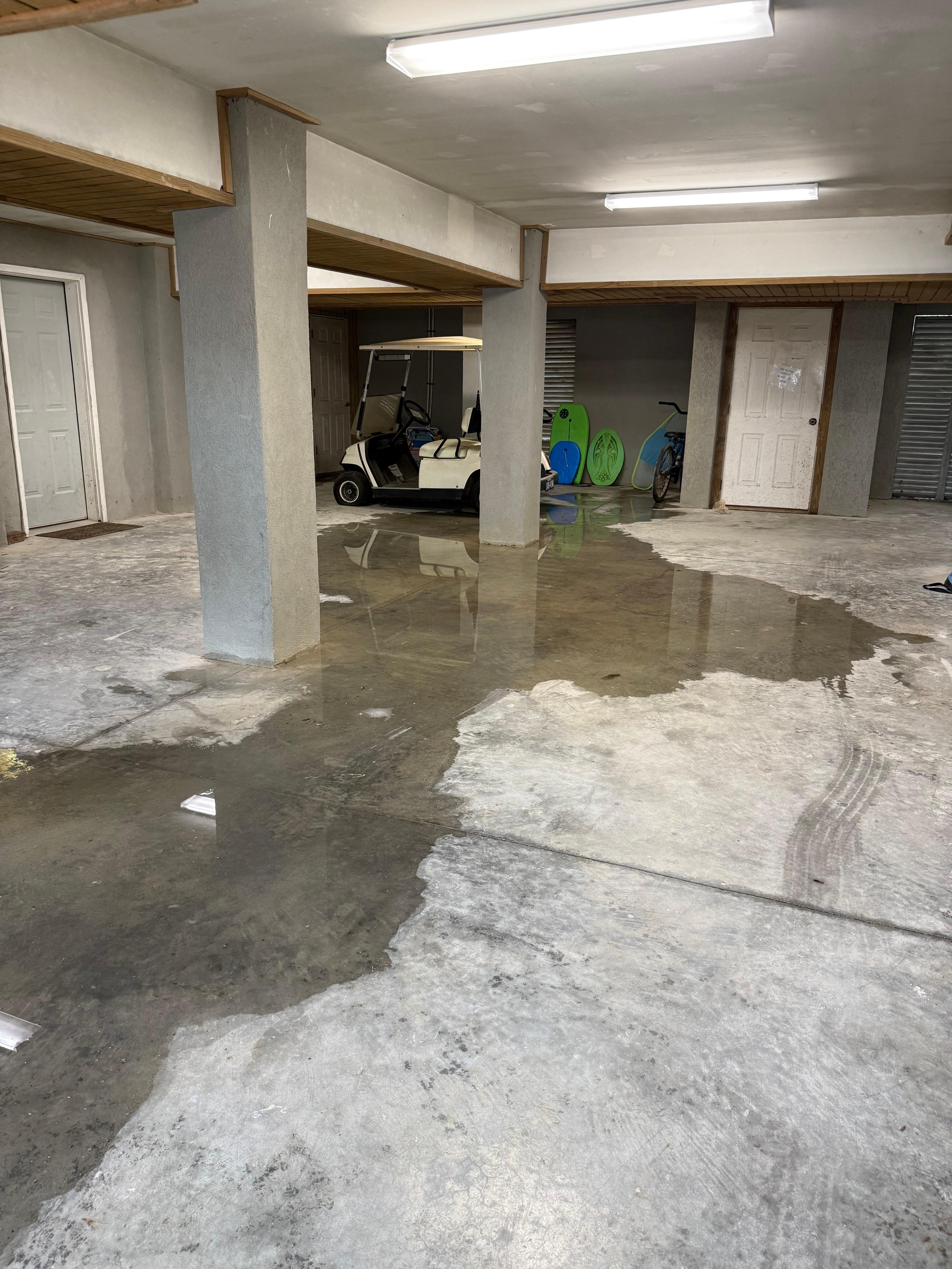 Basement water leaking from ceiling 