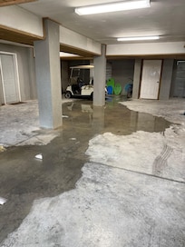 Basement water leaking from ceiling