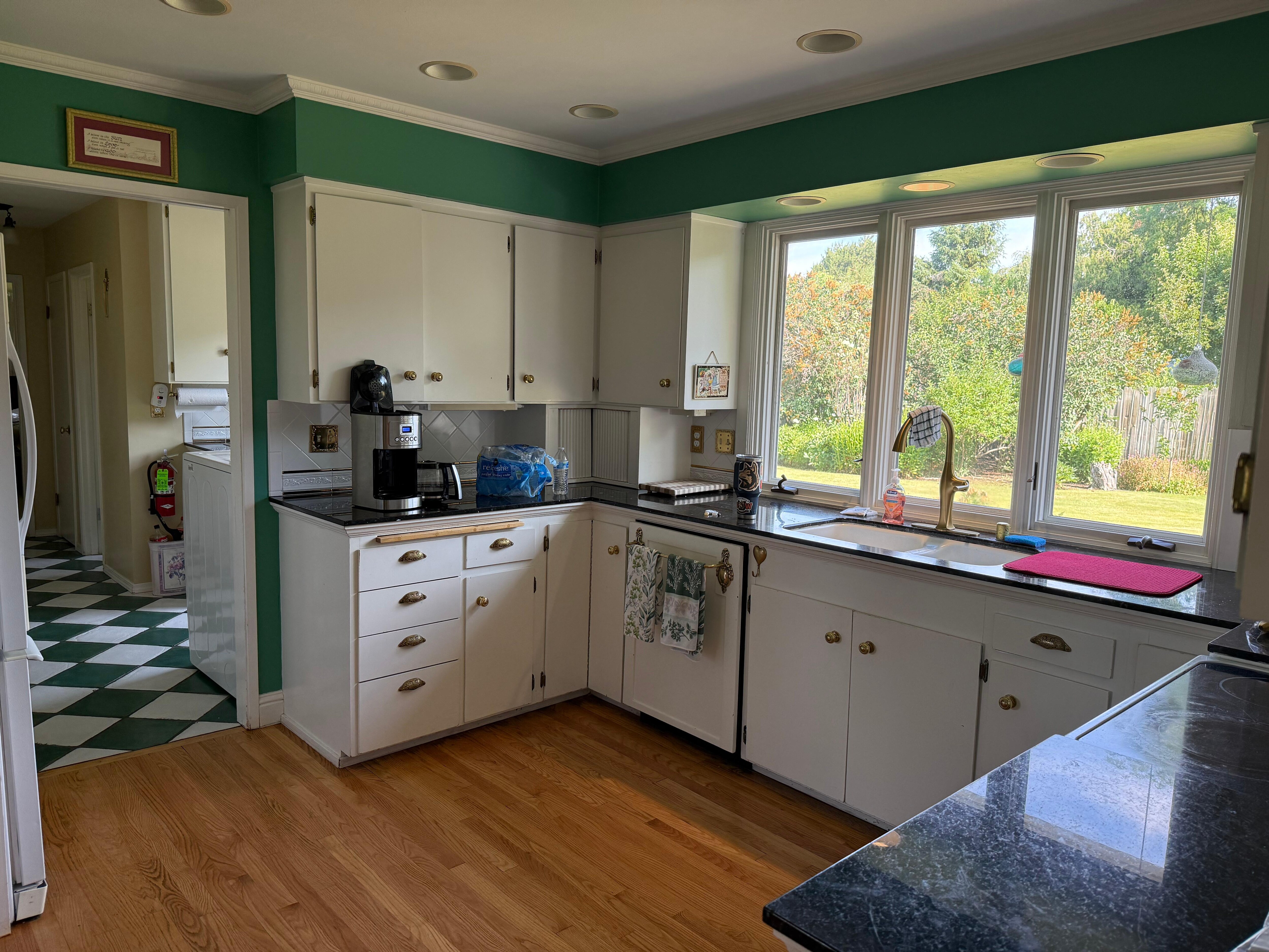 Kitchen looking toward laundry room