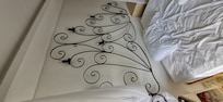 Uncomfortable and noisy headboards and the lights don't even work.
