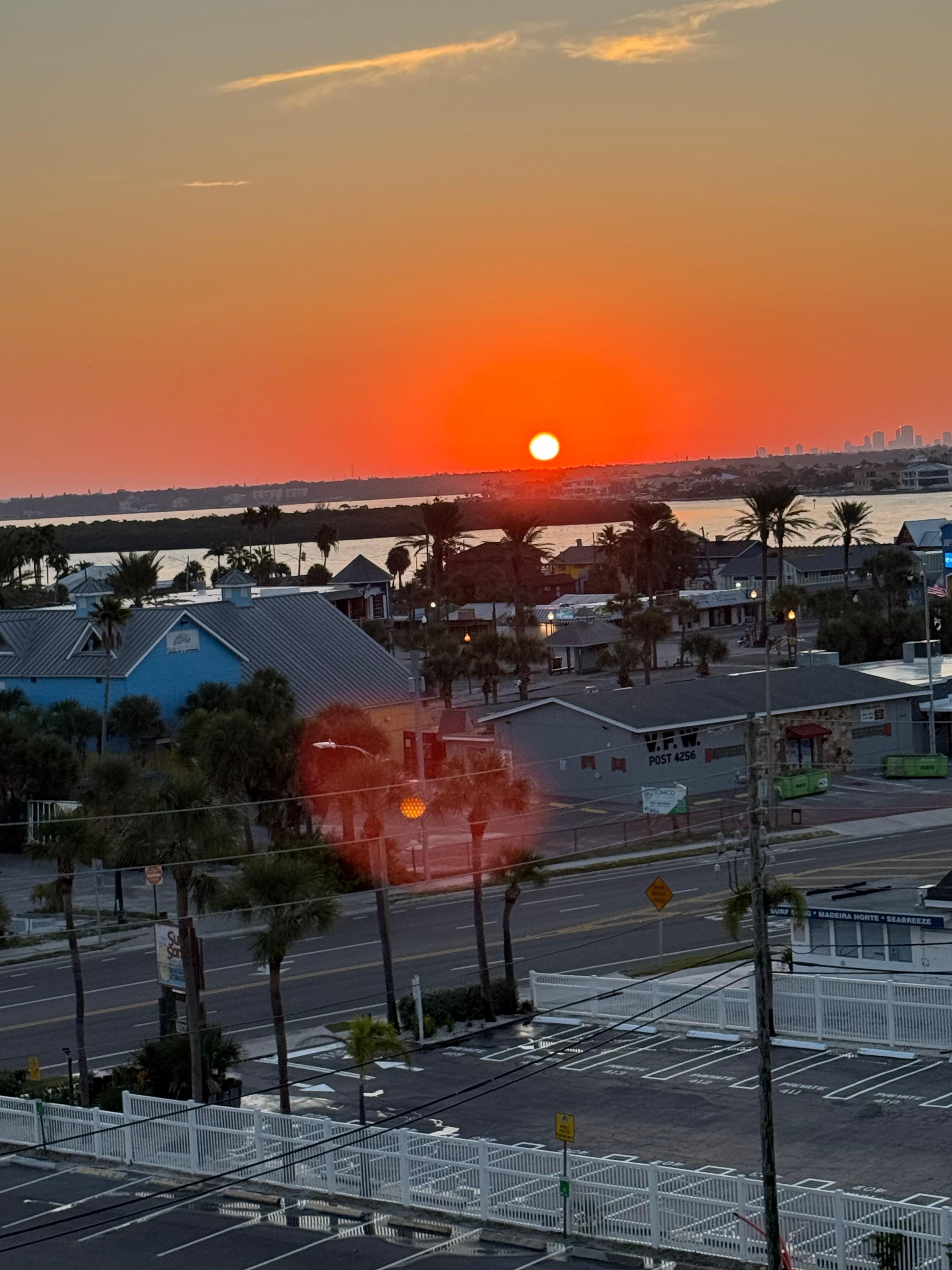 Sunrise from our ocean view condo 