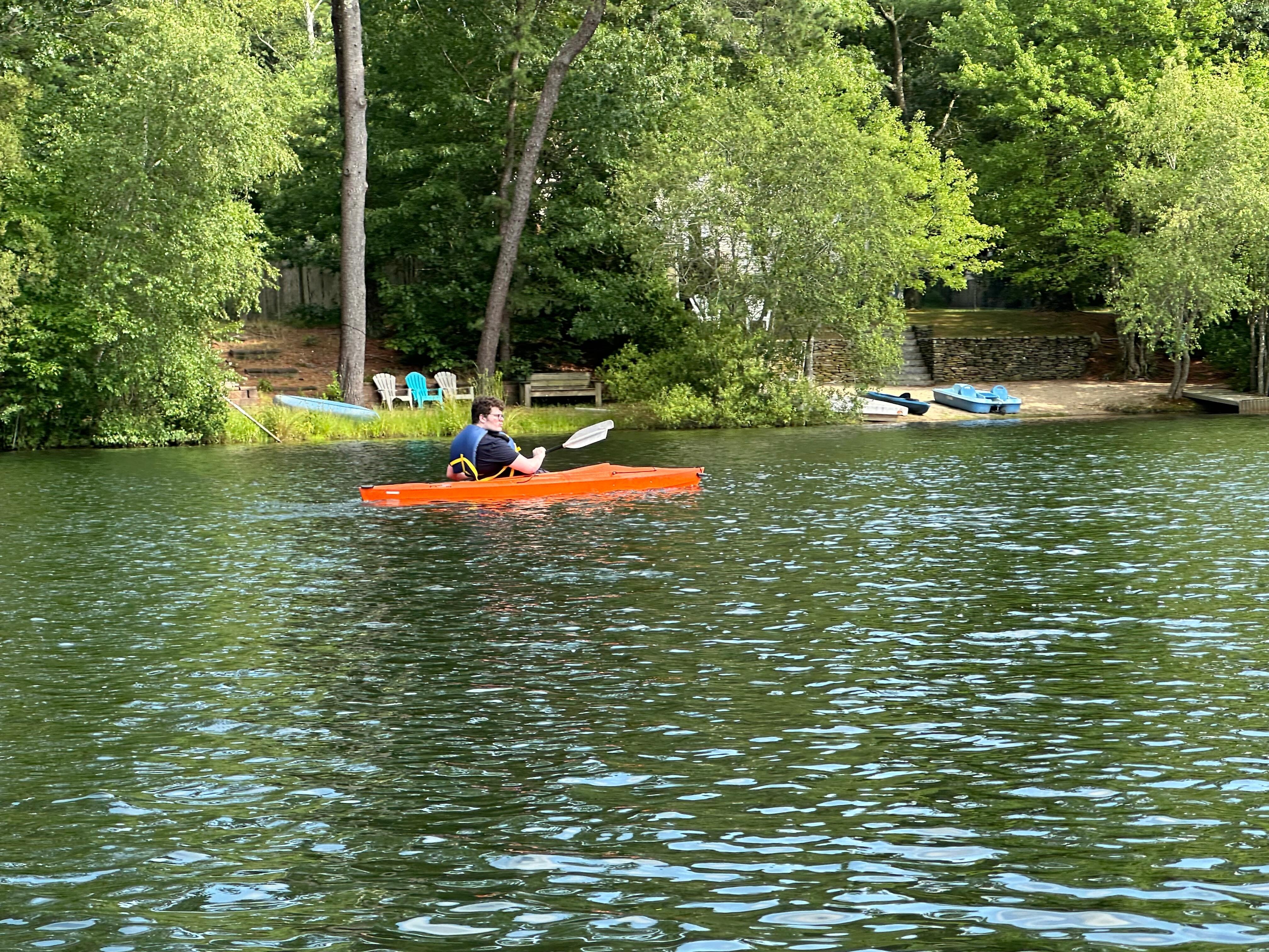 On pond kayaking