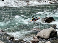 Kayakers going by all day