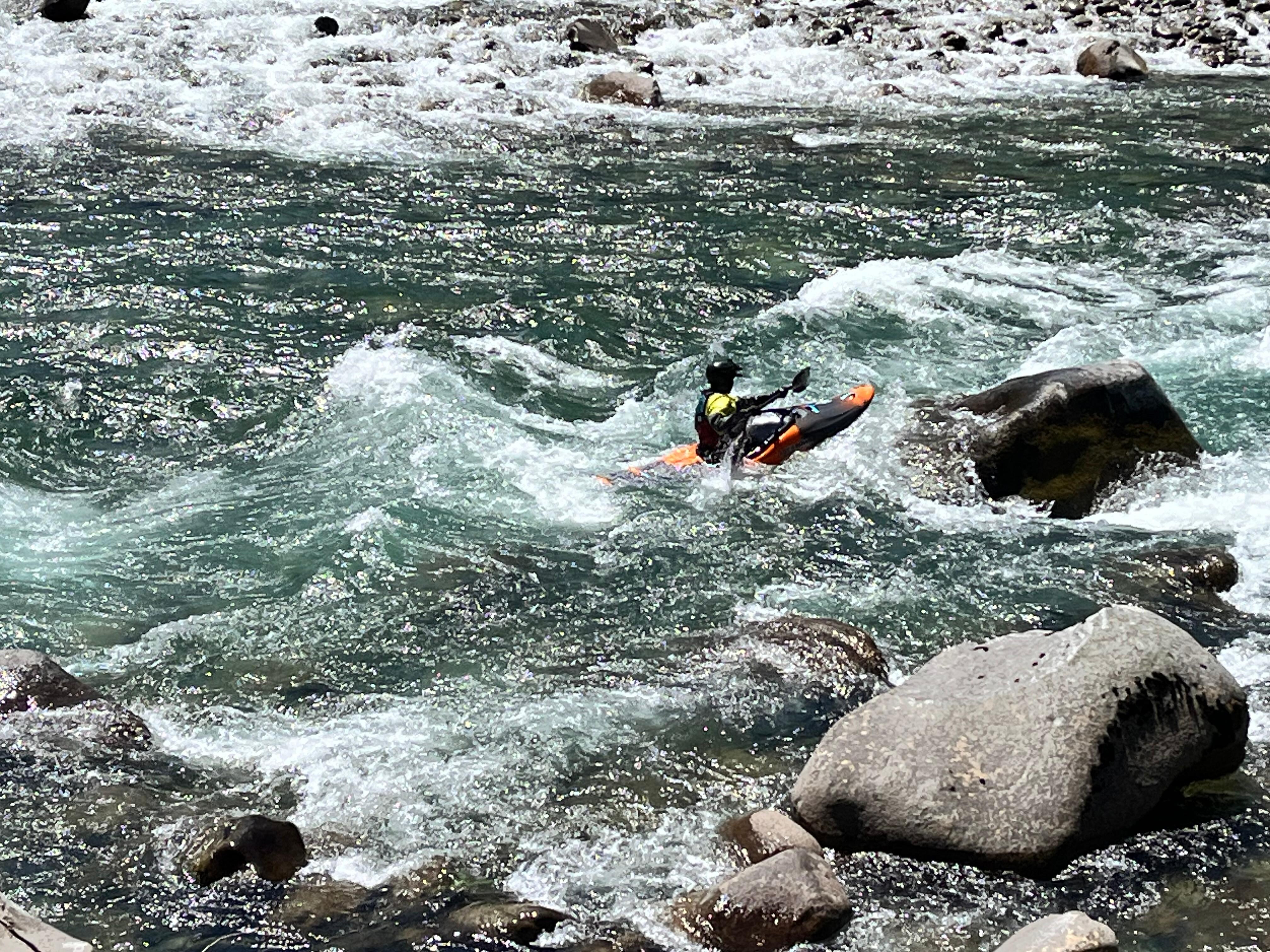 Kayakers going by all day