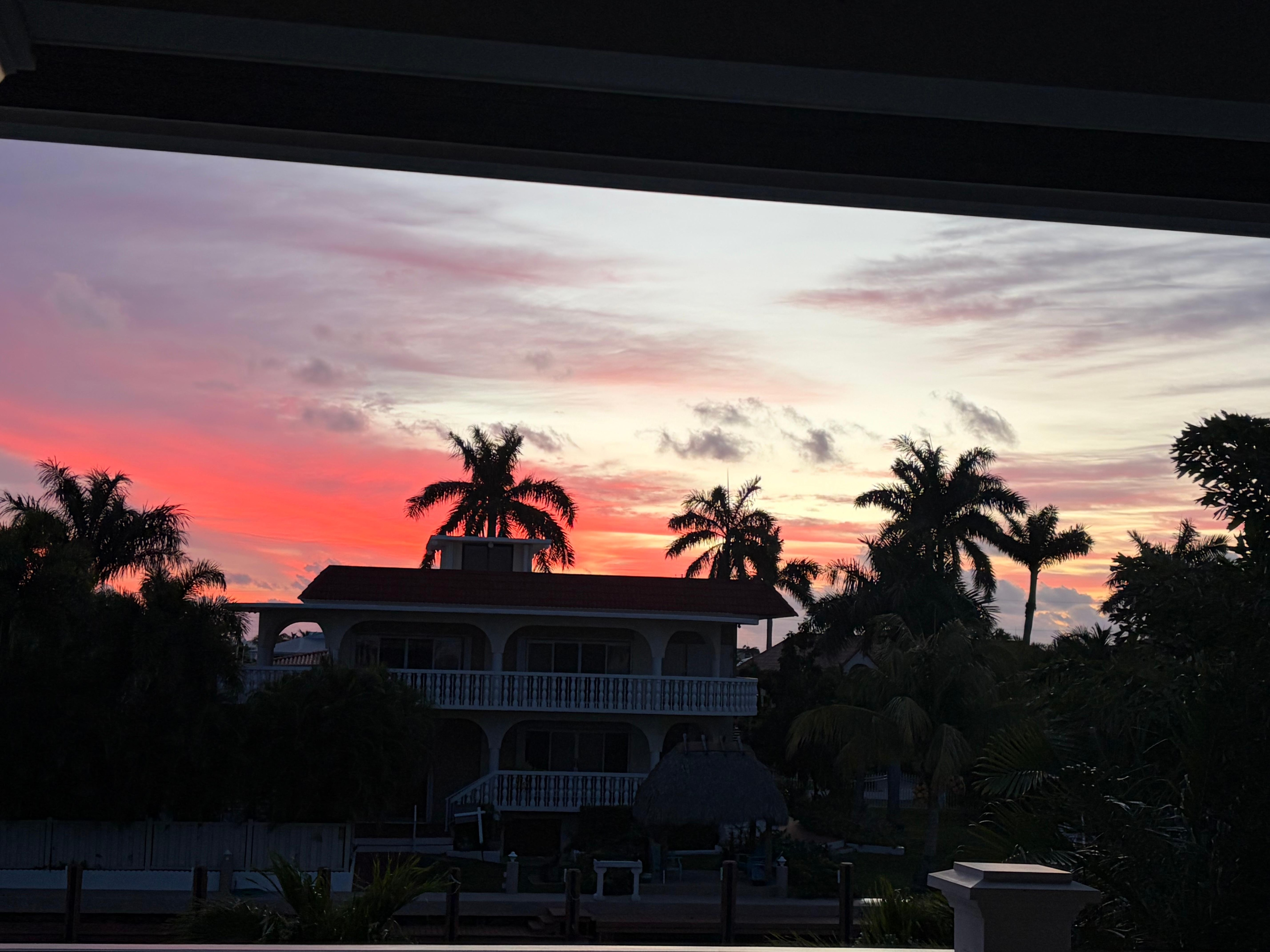 Sunrise from upstairs balcony 