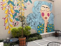 Pleasant common area to work with my coffee in the morning (good wifi and a nespresso machine in the lobby :)