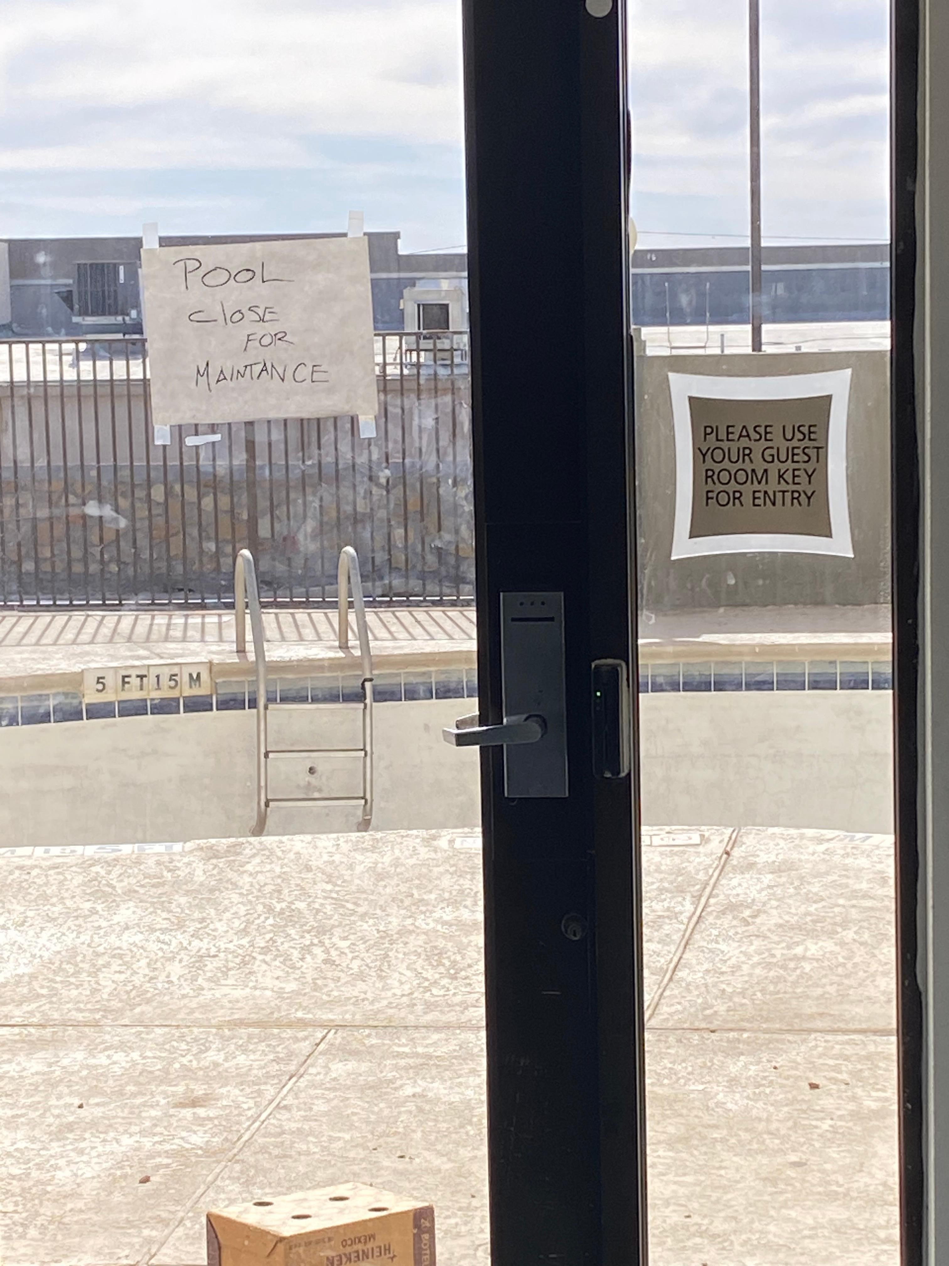 And the maintenance  could not spell !