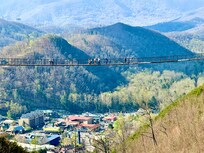 View of the Sky Bridge and the town of Gatlinburg beyond