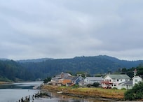 View of the house from the bridge