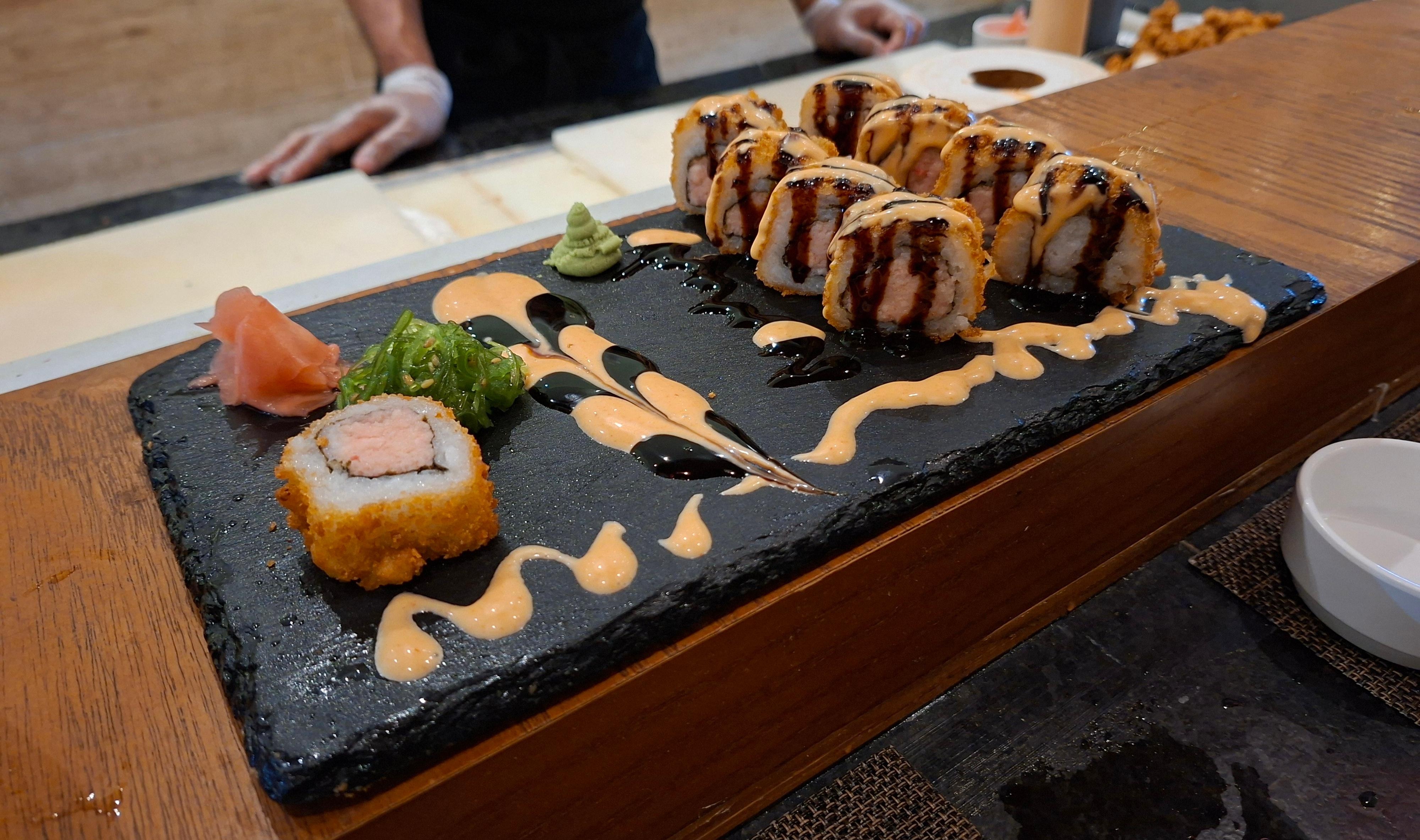 Excellent crab sushi in Kabuki