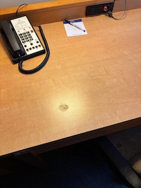Burn on the desk
