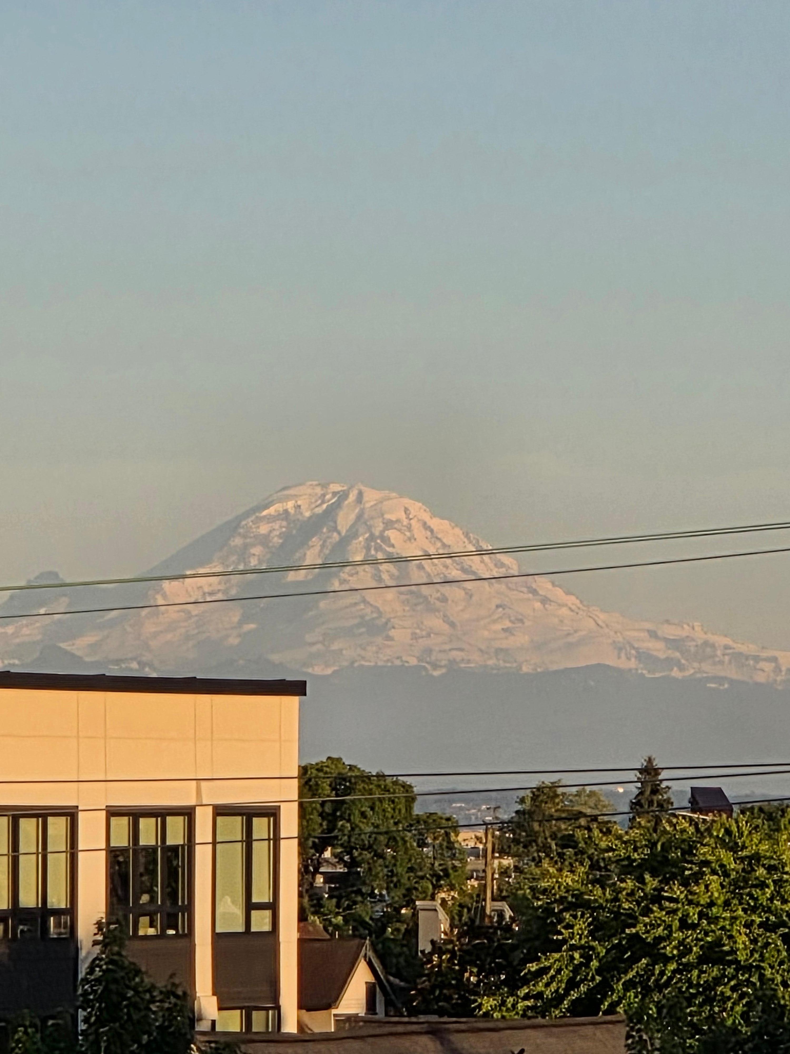 Mt Rainer From the roof top patio.