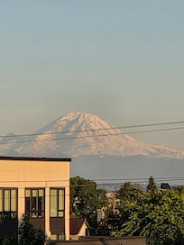Mt Rainer From the roof top patio.