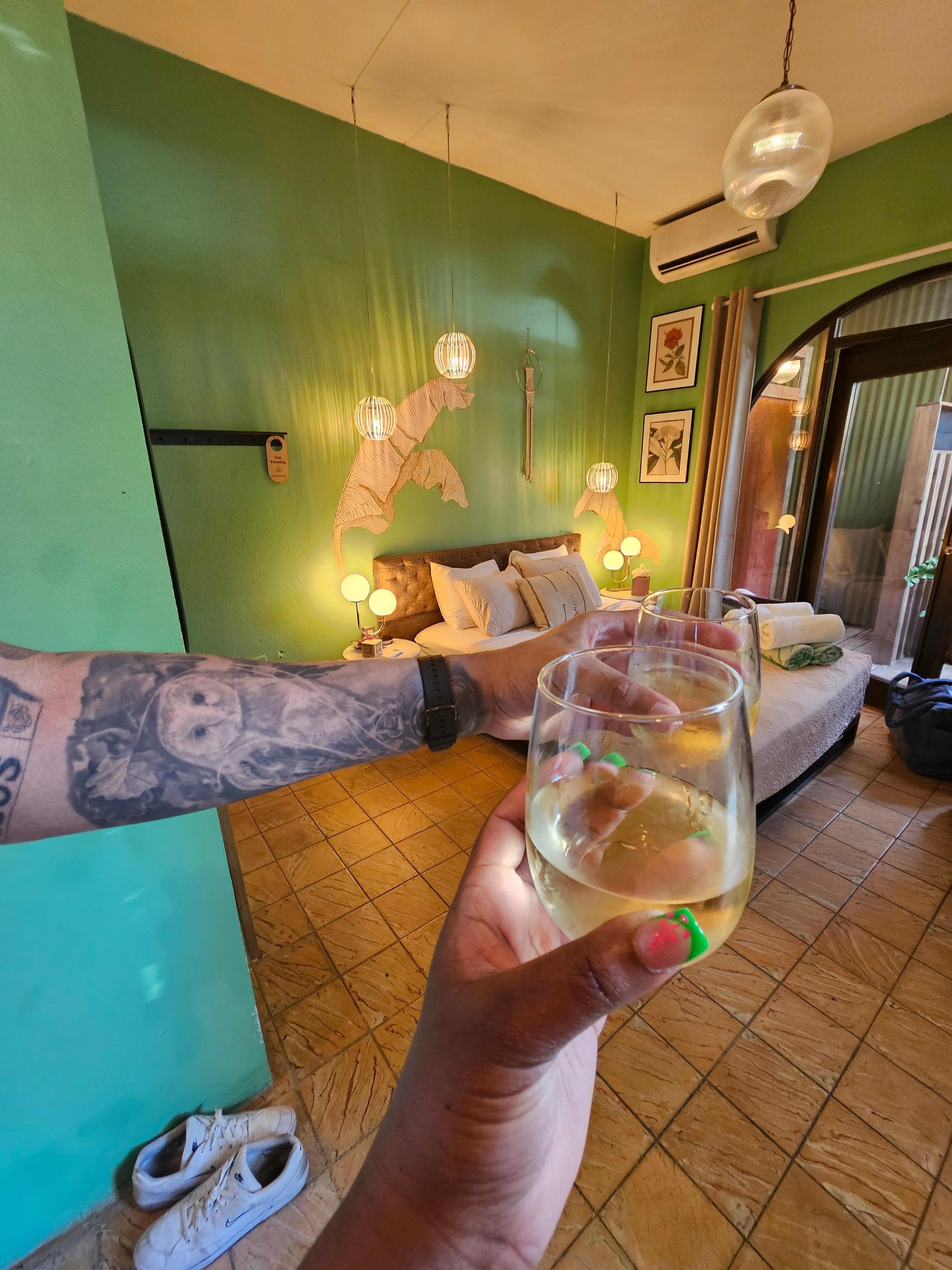 Can request a wine package when arriving 