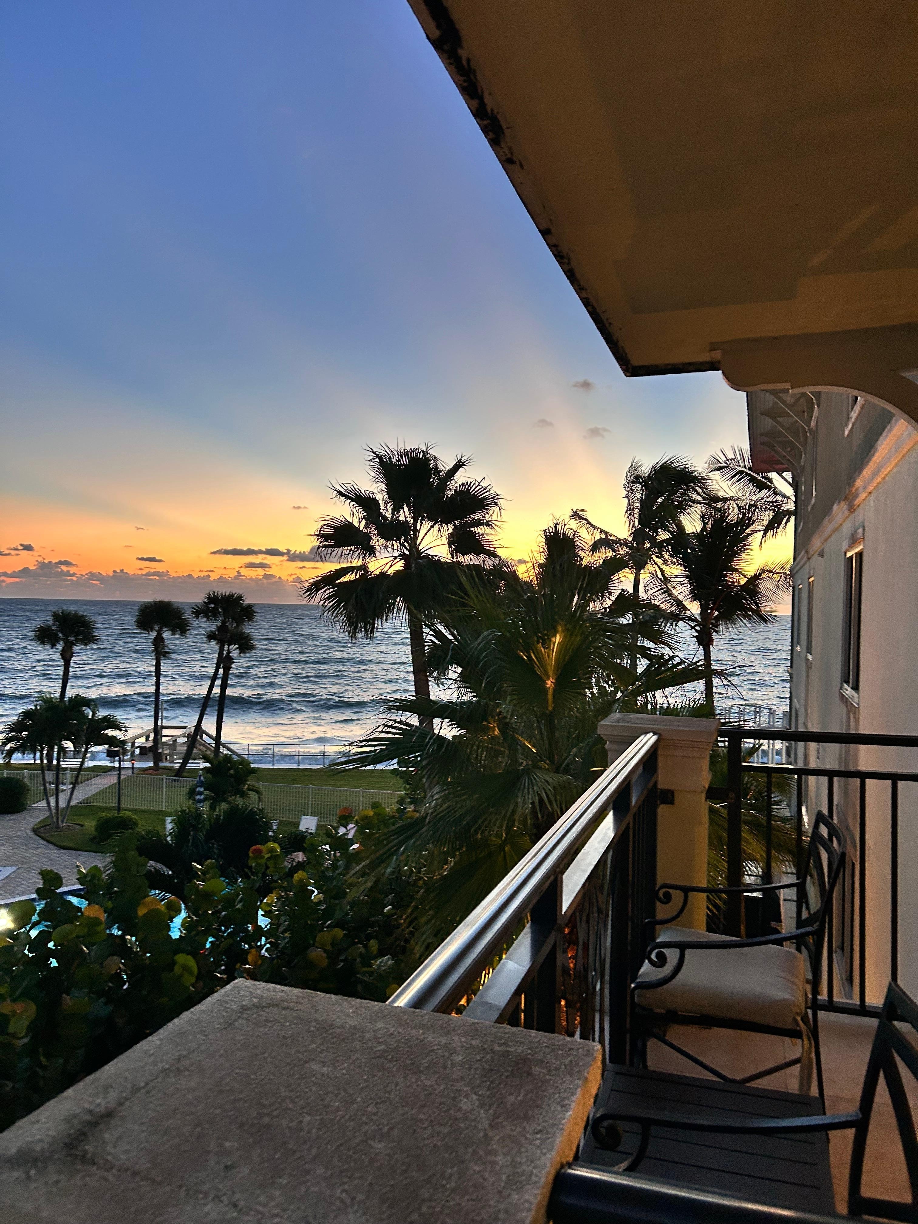 View from our spacious balcony. 