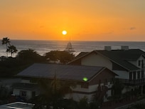 Beautiful sunset view from the balcony