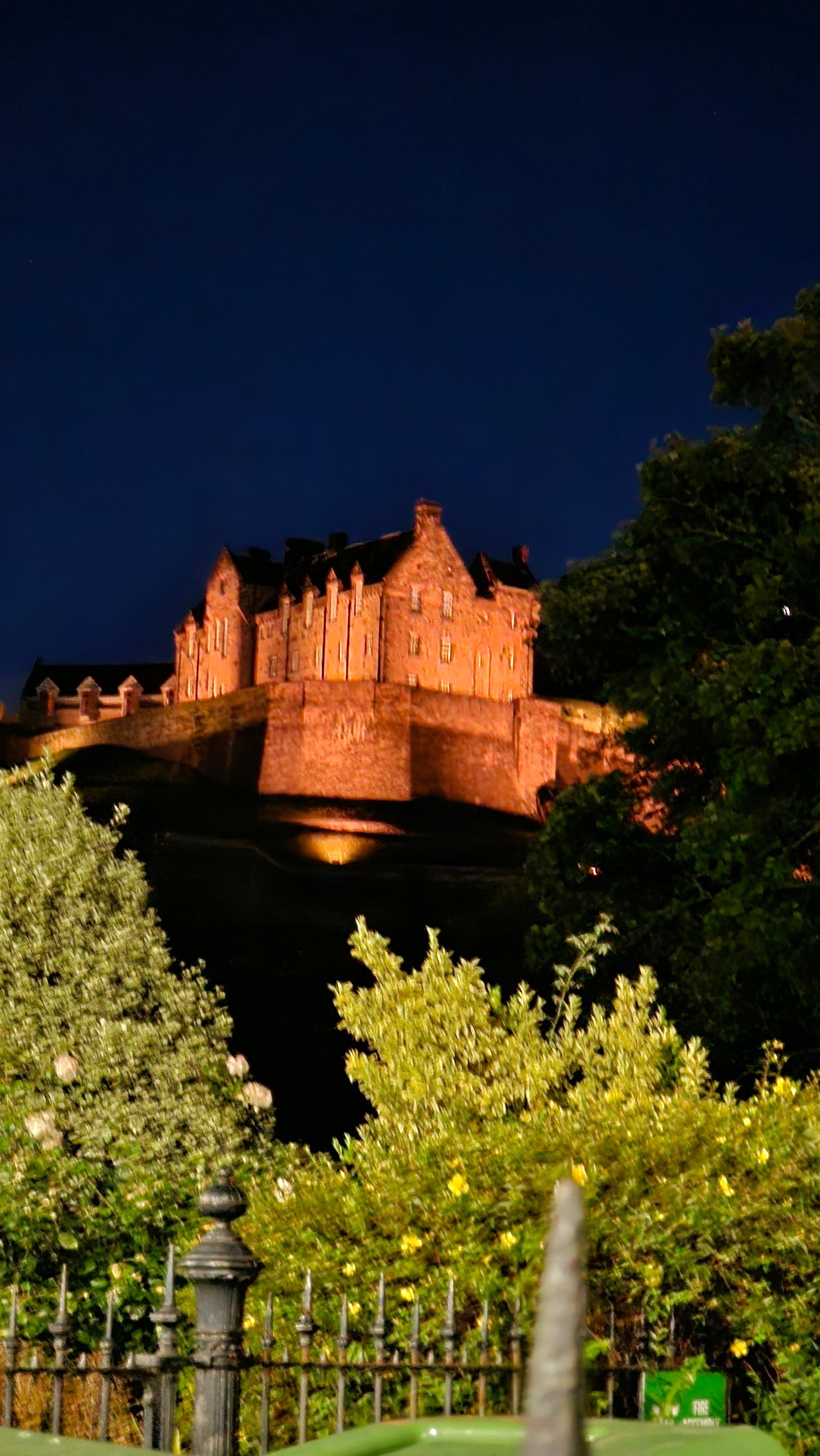 Edinburgh castle at night