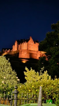 Edinburgh castle at night