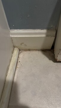 A section of the bathroom floor