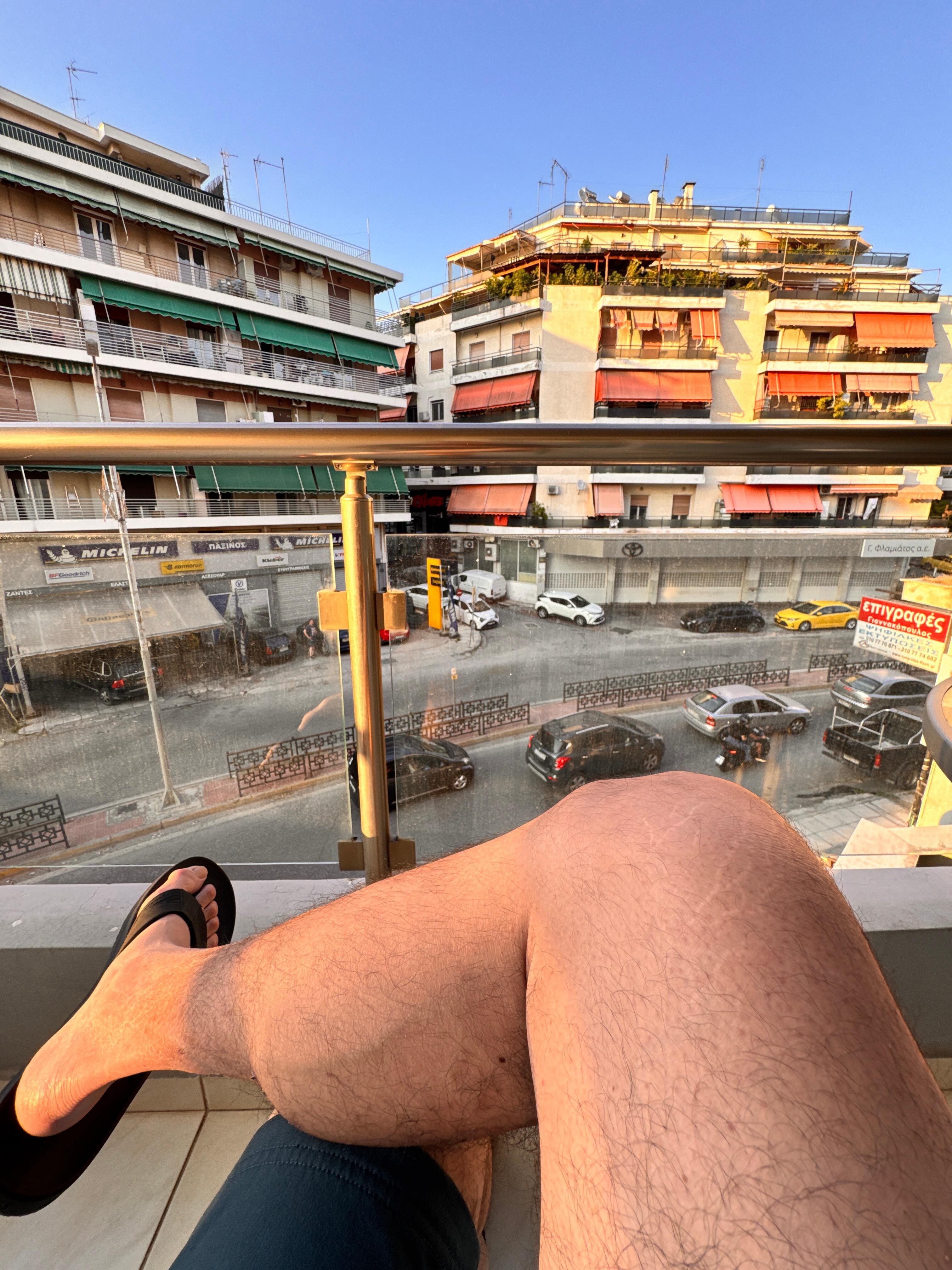 This is the view from the balcony 