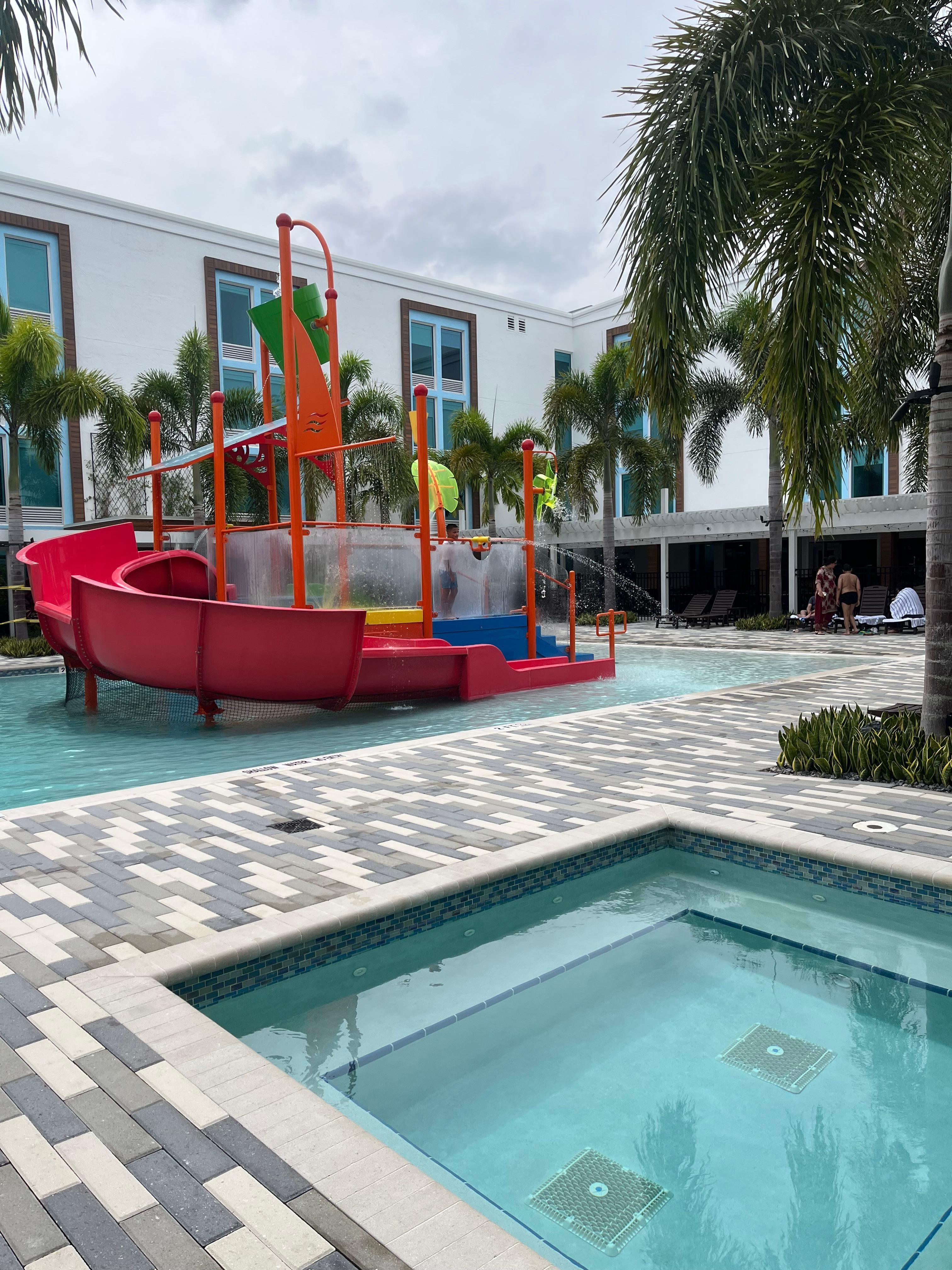 Hot tub and water feature