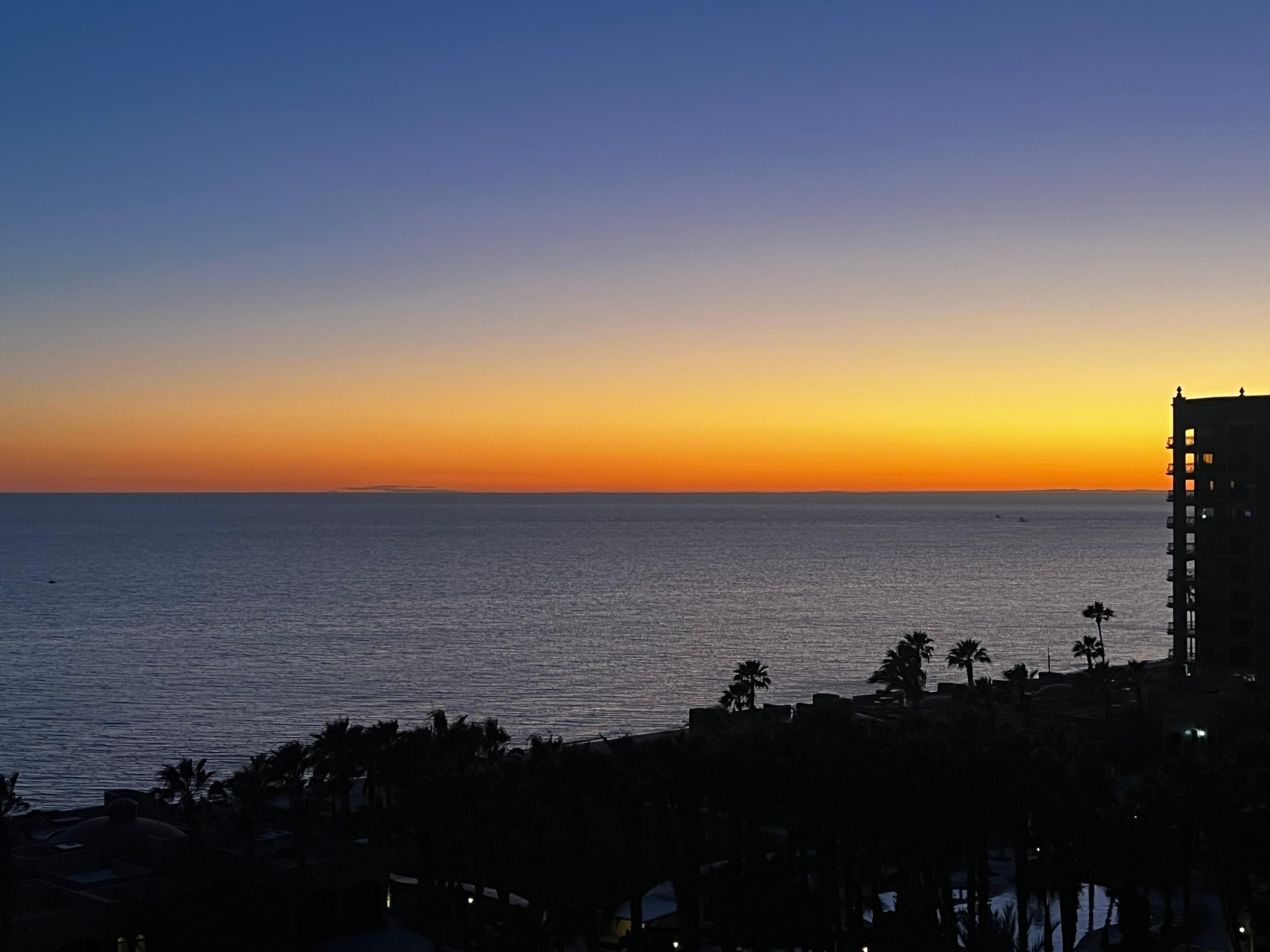 Sunset from the balcony 