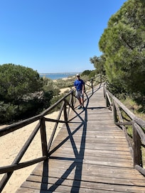 Boardwalks everywhere all along the beach.