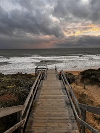 The beach 400m from the accommodation