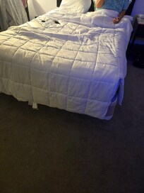 This is the bed spreads fot the beds. Perfect fit for a full size bed. But this is suppose to be queen size beds. But my other picture shows the size of the bed spreads F...
