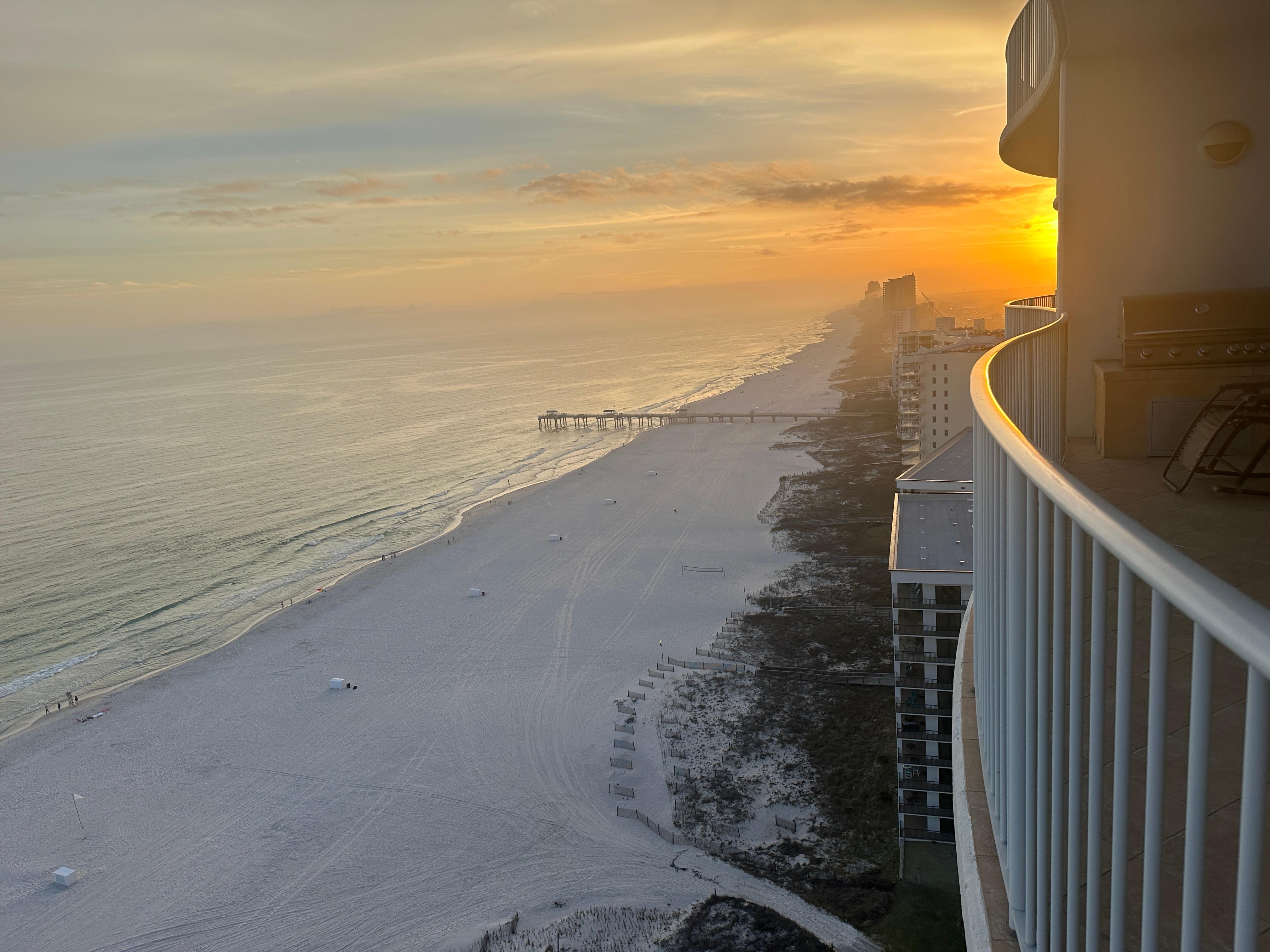 Sunset from the balcony. 