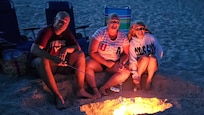 Beach bonfire