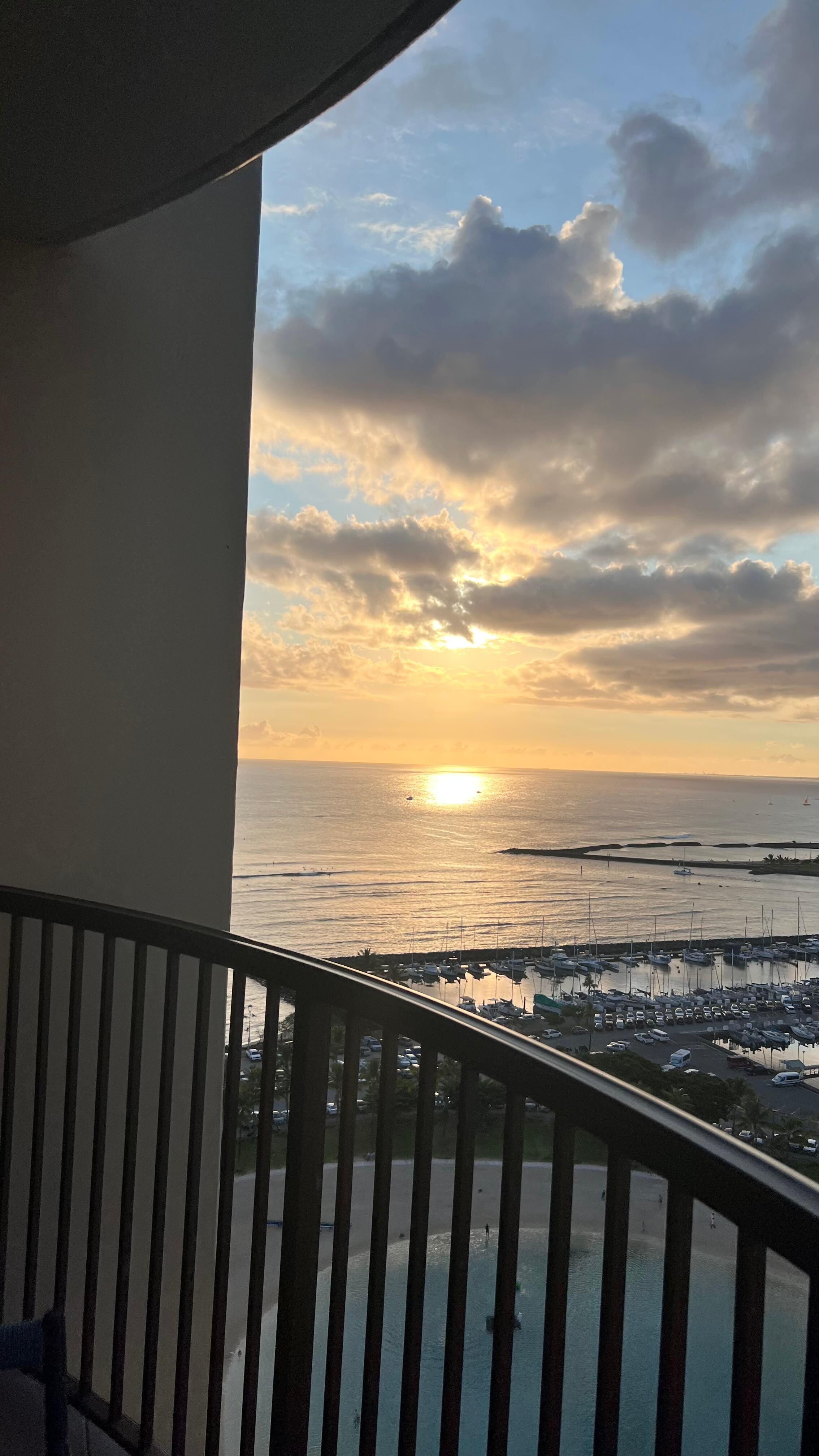 Sunset from the balcony 