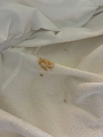 Soiled bed sheets