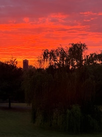 The sunset from the front porch.