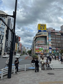 In front of Takadanobaba Station across from the hotel.