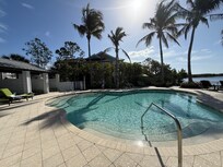 Really nice pool setup with a great view
