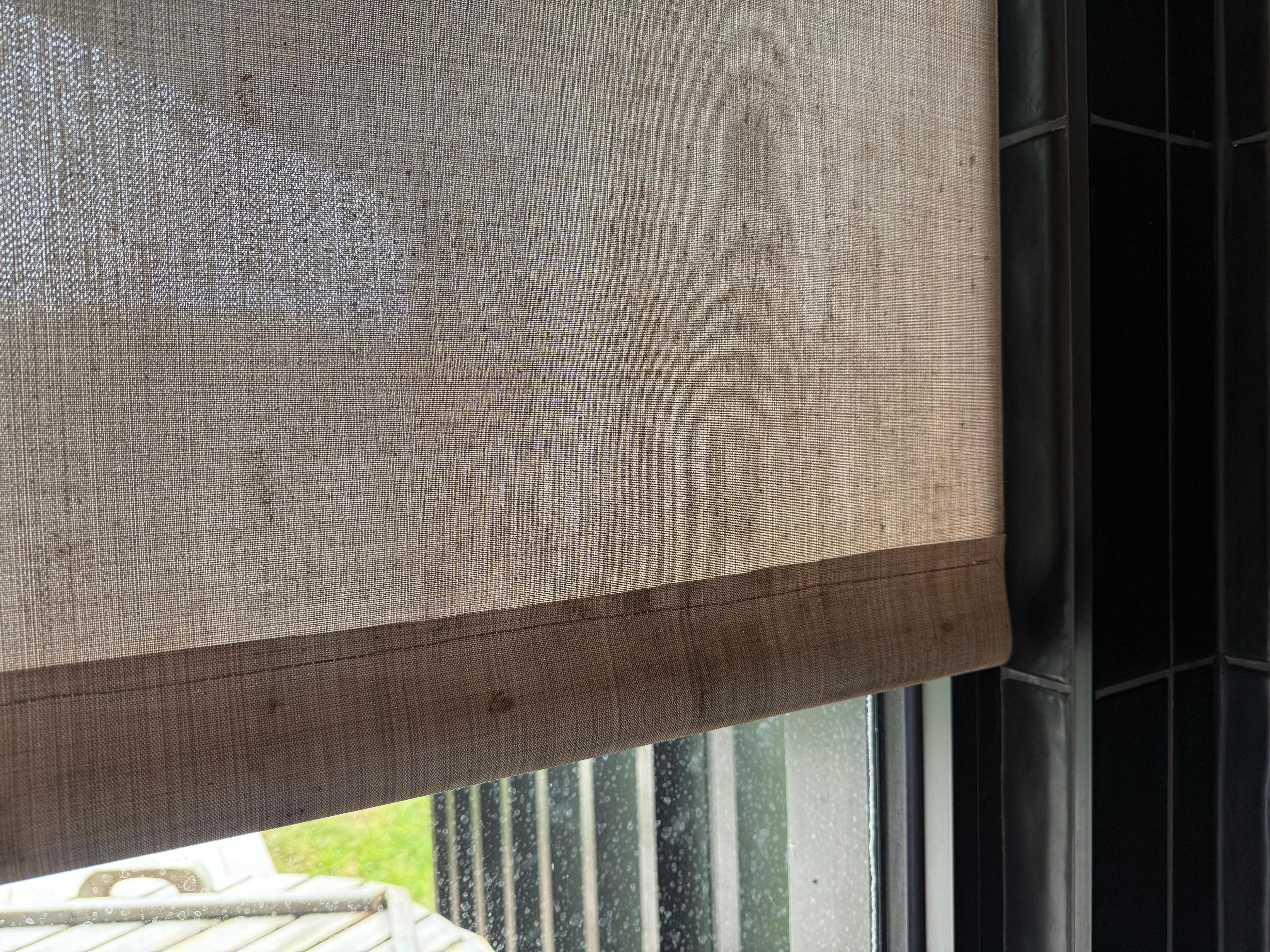 Mouldy blinds in bathroom