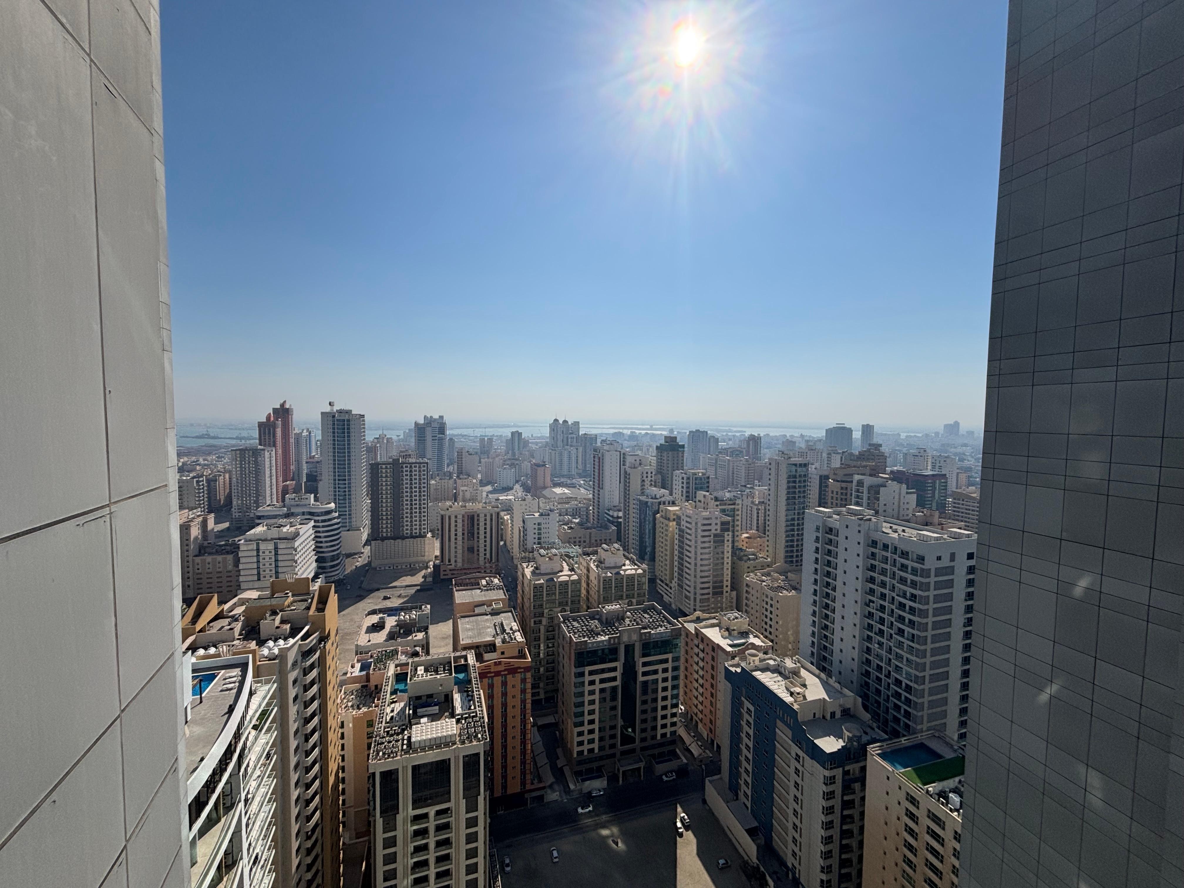 View from our room on the 34th floor. 