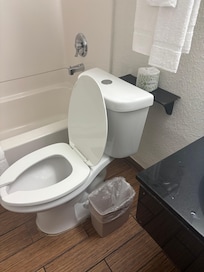 Literally in the middle of the bathroom