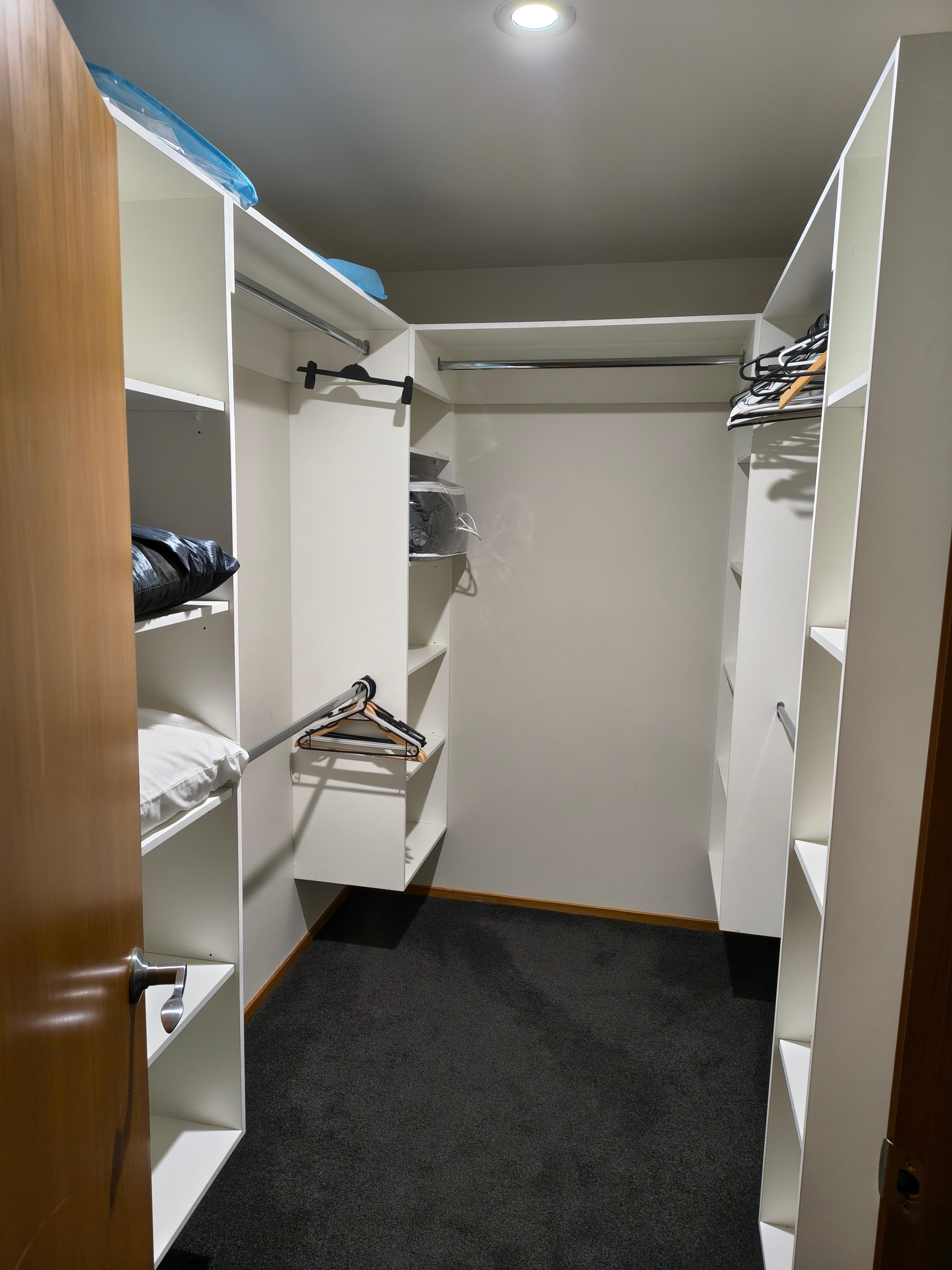 walk in wardrobe in master bedroom