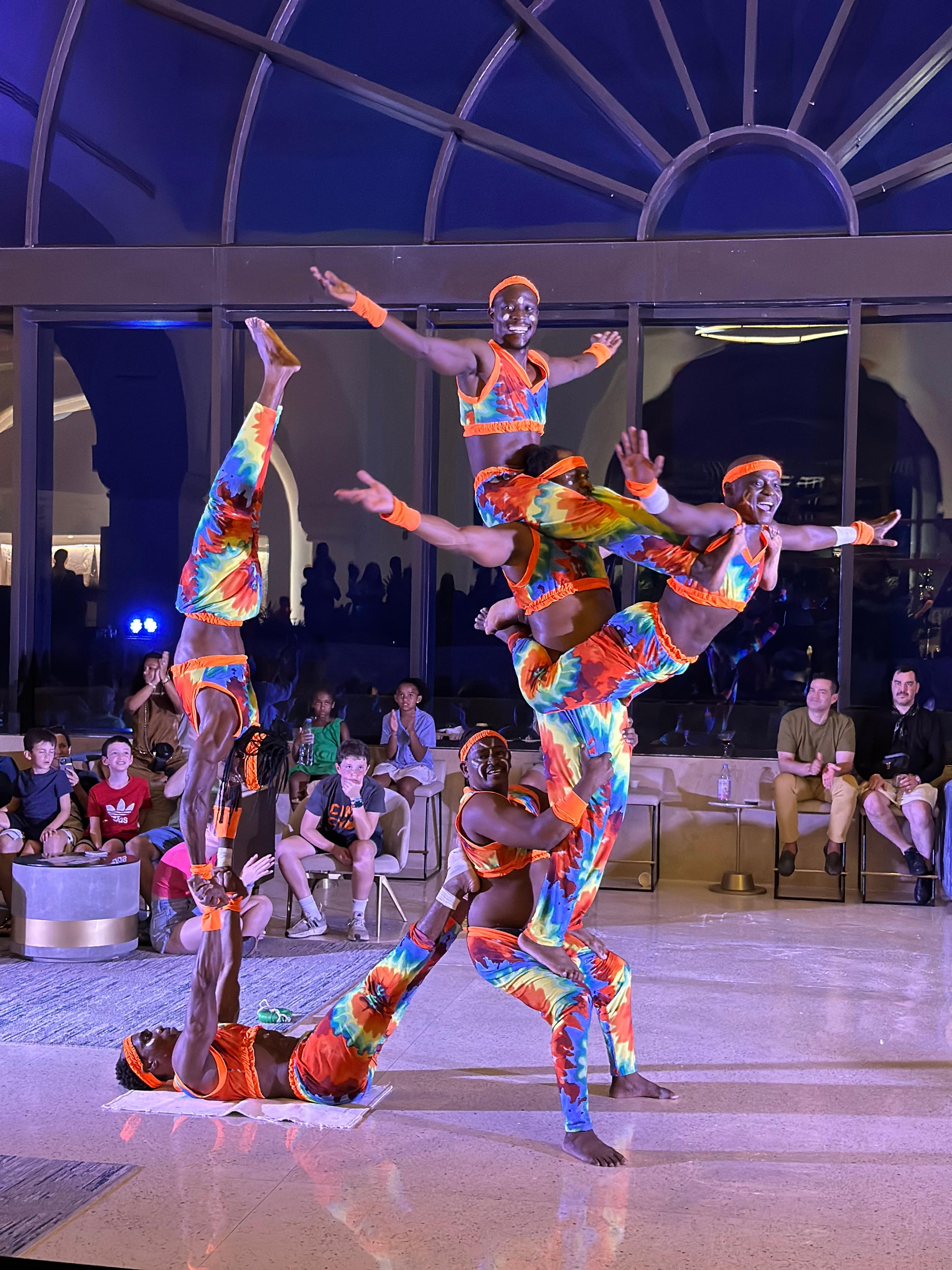 Acrobatics show at main lobby 