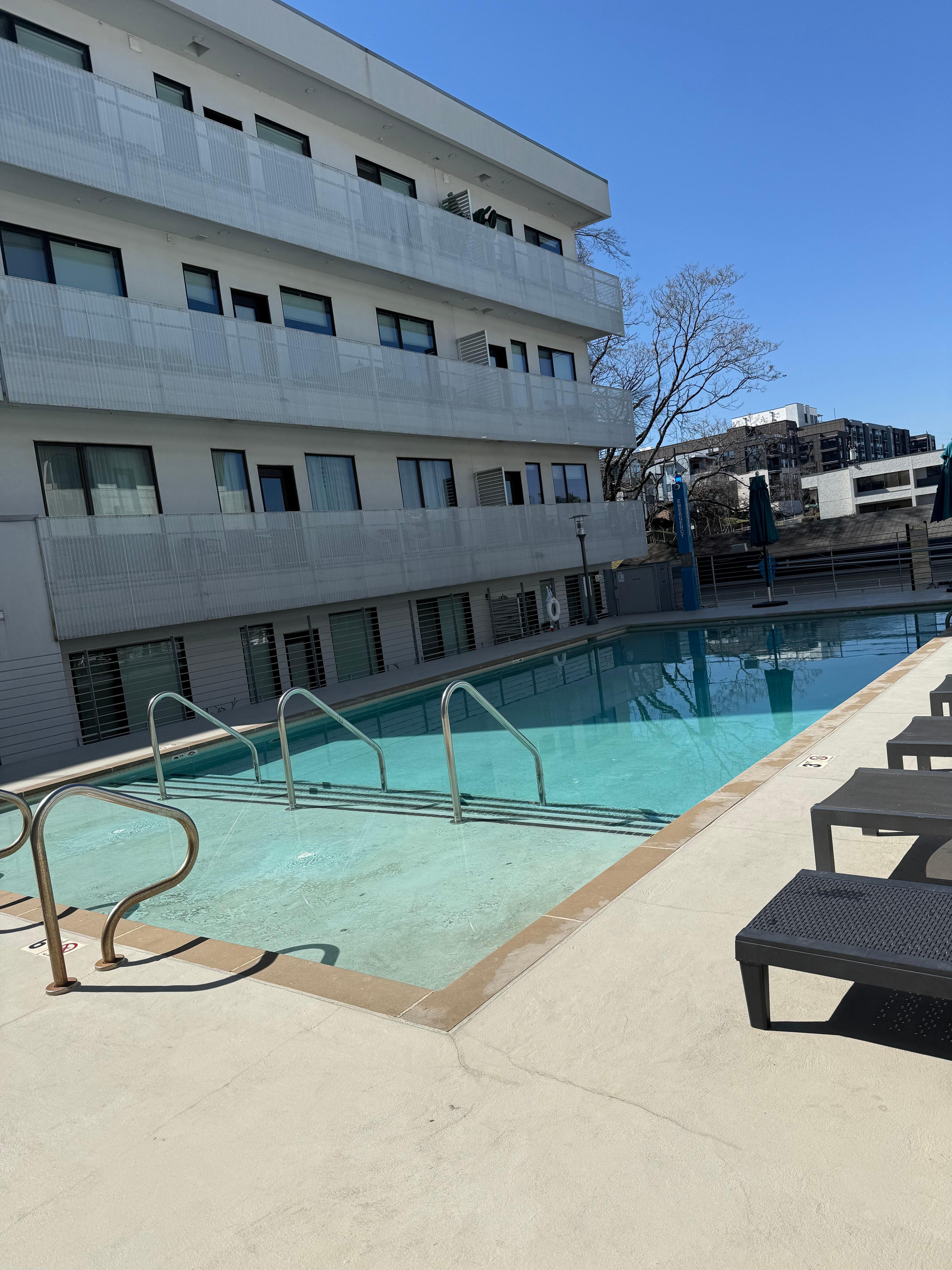 pool right outside the back patio door 
