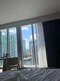 View from the bed on the 23rd floor
