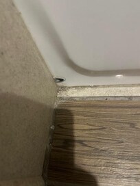 This is more gunk build-up in another part of the bathroom