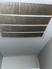 This is the air return register. As you can see it is extremely dirty