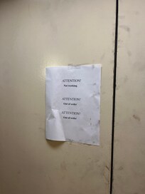 Lots of broken elevators and other doors