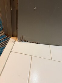 Door in the bathroom-