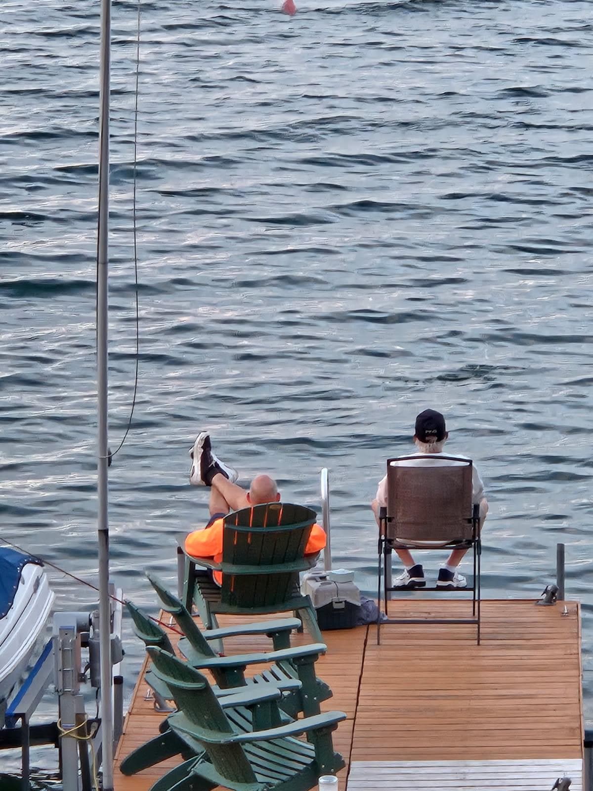 Brothers enjoying their fishing