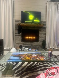 Puzzles and a fire - so cozy!!